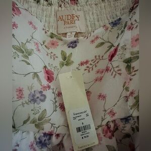 Francescas Audrey Park floral puff sleeve dress NWT